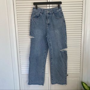 Shein DAZY High Waist Wide Leg Slashed Sides Streetwear Jeans